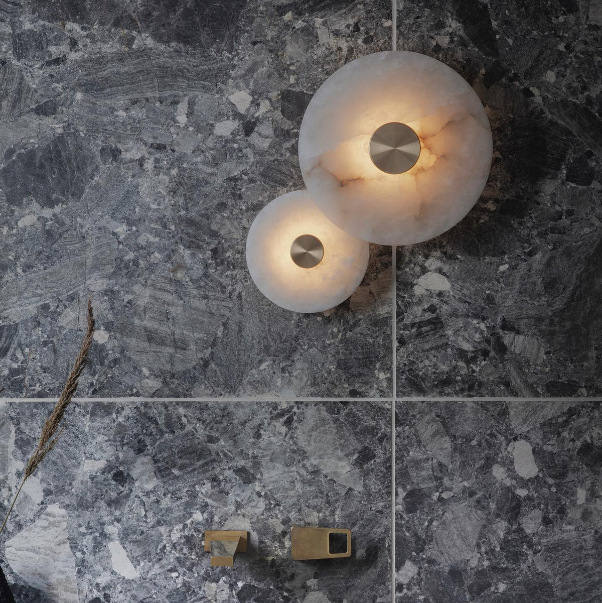Disc Shaped Alabaster Wall Light - Pre Order