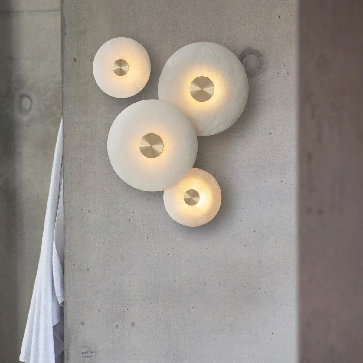 Disc Shaped Alabaster Wall Light - Pre Order