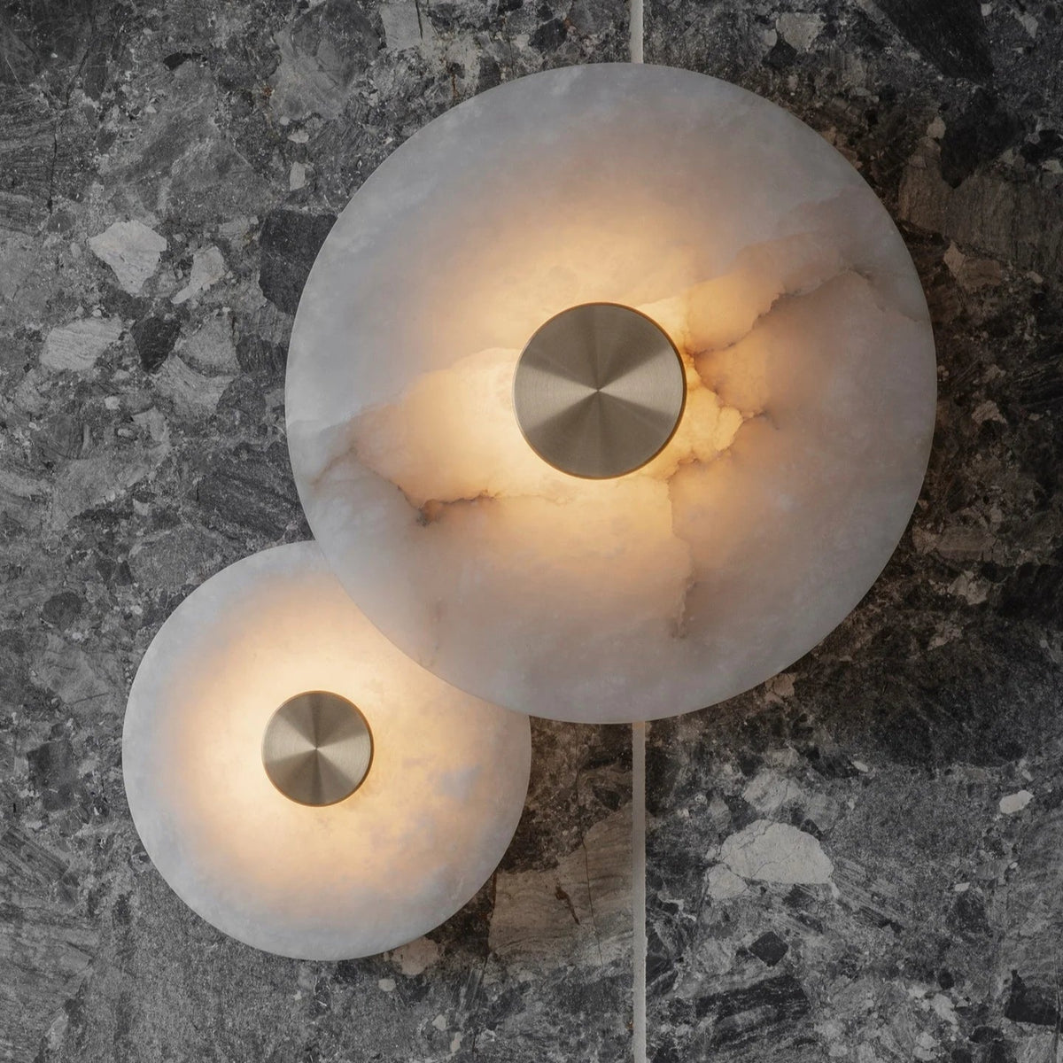 Disc Shaped Alabaster Wall Light - Pre Order
