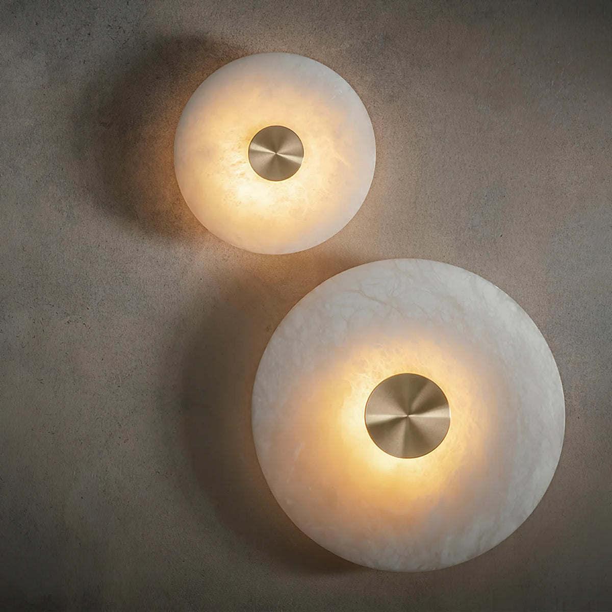 Disc Shaped Alabaster Wall Light - Pre Order