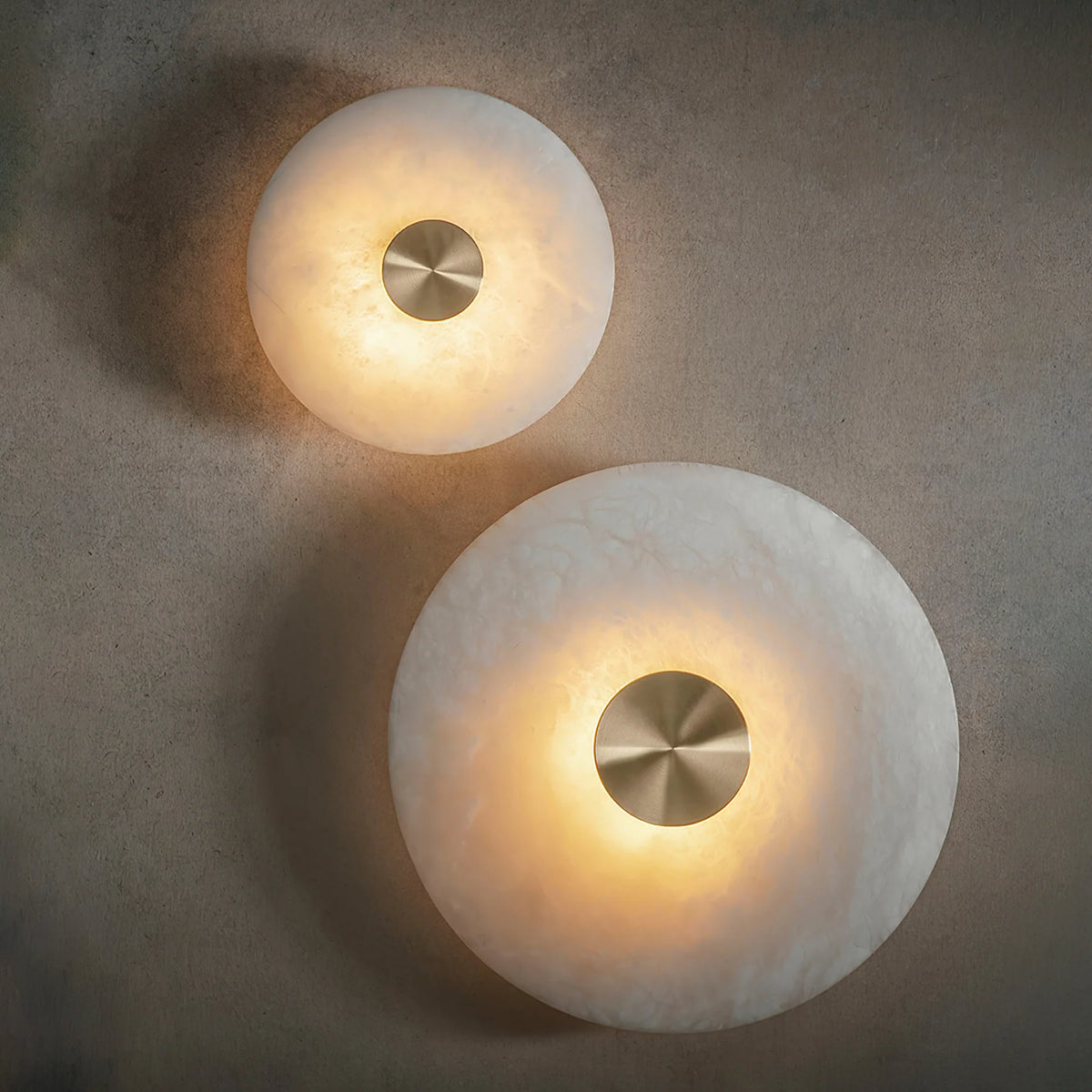 Disc Shaped Alabaster Wall Light - Pre Order