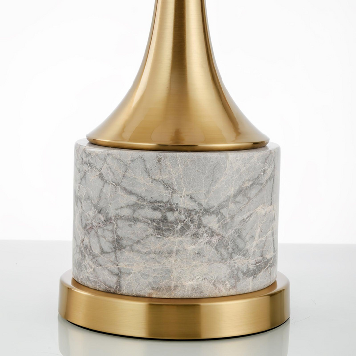 Dominion metal-based modern bedside table lamp, sleek minimalist design with warm ambient light