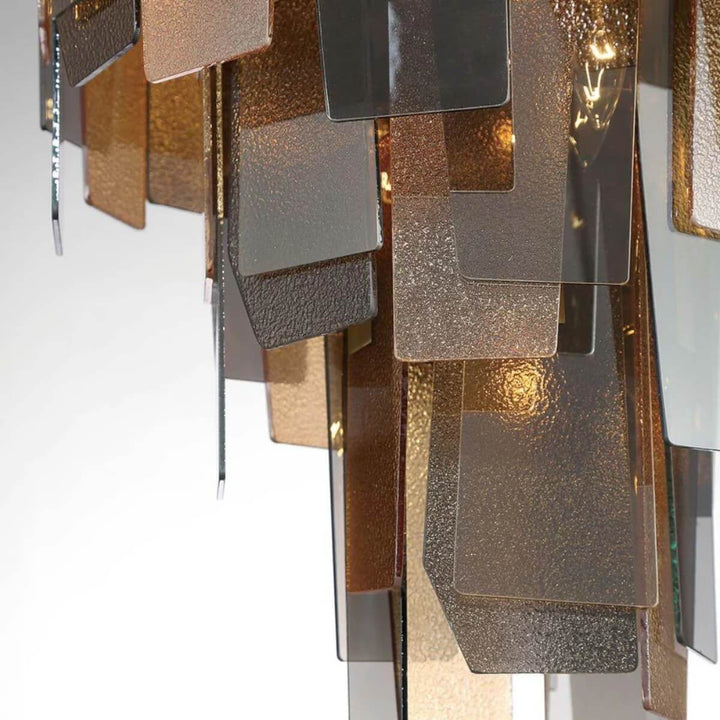 Close detailed view of dusk bronze chandelier by Elegant Interior – highlighting intricate textures and craftsmanship in customized design.