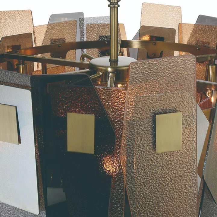 Close top view of dusk bronze chandelier by Elegant Interior – showcasing custom design and rich bronze finish from above.