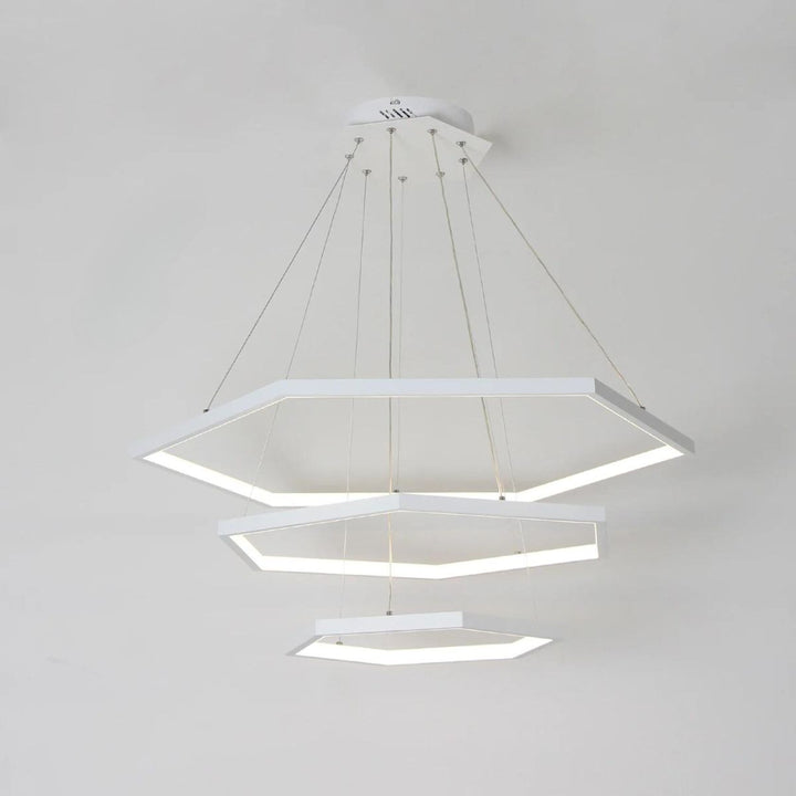 Luster 3-tier LED pendant light featuring sleek circular layers, perfect for contemporary and luxurious interior spaces