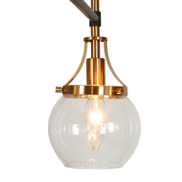 ECLIPSE Loram 6-light chandelier close-up detail