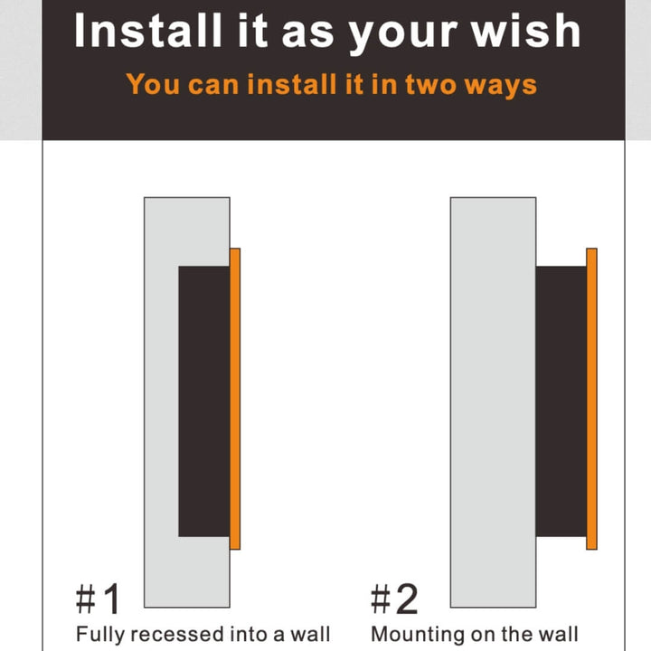 Eclipse Home decor element with dual installation: recessed or wall-mounted