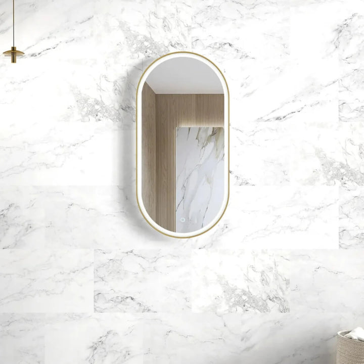 EO-5083 60cm oval LED mirror by Eclipse Home, modern bathroom mirror with sleek illuminated design