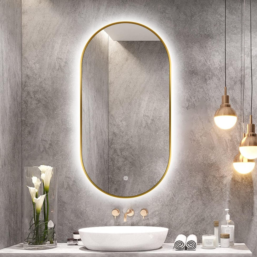 Oval LED Backlit Bathroom Mirror – 60CM