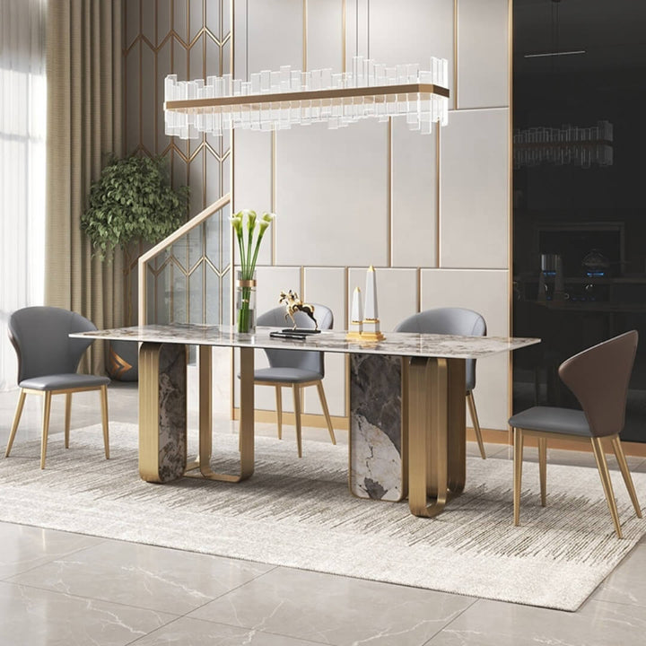 Front Side View of Easton Dining Table – Elegant Interior Design with Modern Stylish Furniture