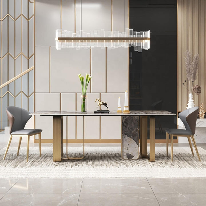 Front Side View of Easton Dining Table – Elegant Interior Design with Modern Stylish Furniture