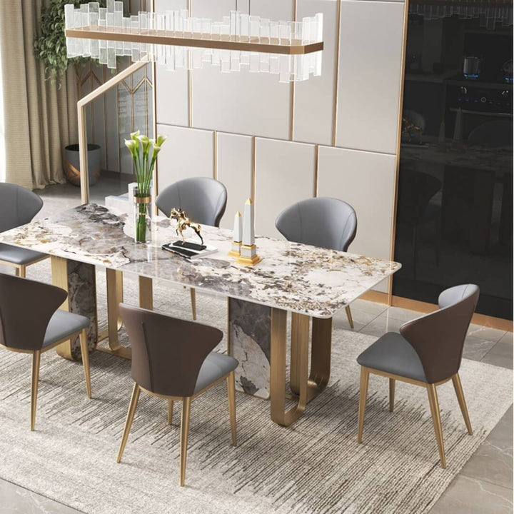 Easton Dining Table in Elegant Interior Australia – Angle Top View of Modern Dining Furniture