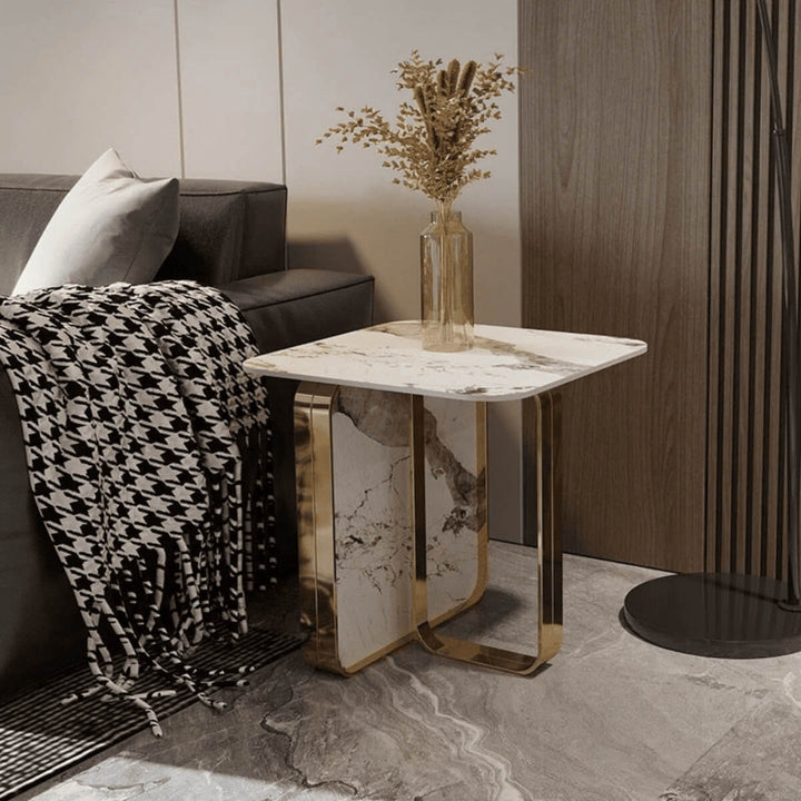 Easton side table with elegant marble top and modern design for stylish interior decor