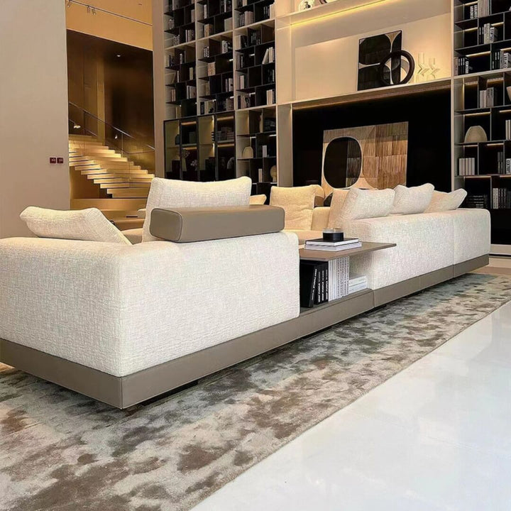 Back view of Eastor sofa in elegant interior – sleek design with plush upholstery and modern finish