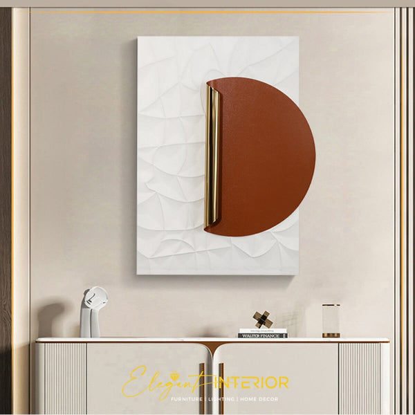 Eclipse Modern Orange Rectangle Wall Decor – vibrant 3D geometric art piece with bold orange tones and contemporary design.
