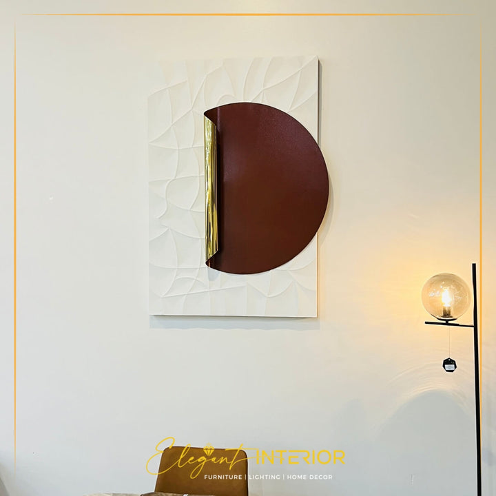 Eclipse Modern Orange Rectangle Wall Decor – vibrant 3D geometric art piece with bold orange hues and contemporary design.