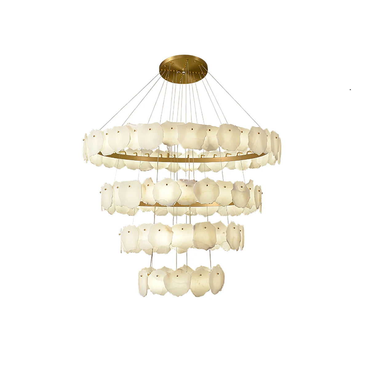 Ecliptica Spiral Alabaster Chandelier - Pre Order