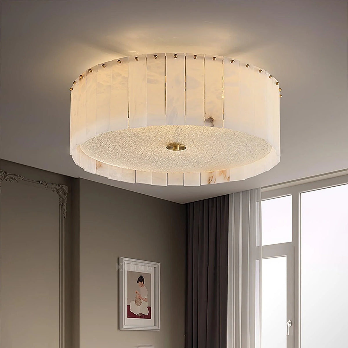 Elysian Alabaster Ceiling Lamp - Pre Order