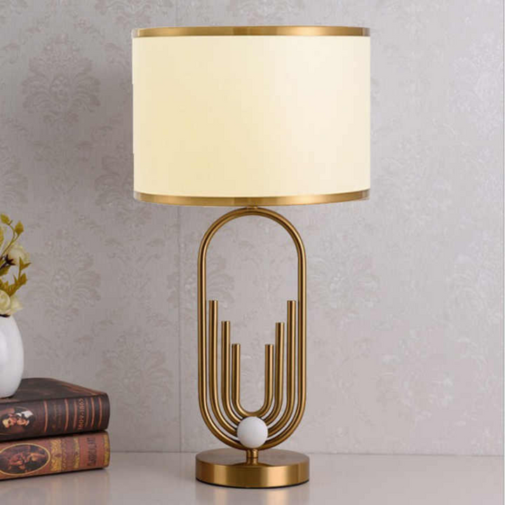 Eternal copper bedside lamp with modern minimalist design and warm metallic finish