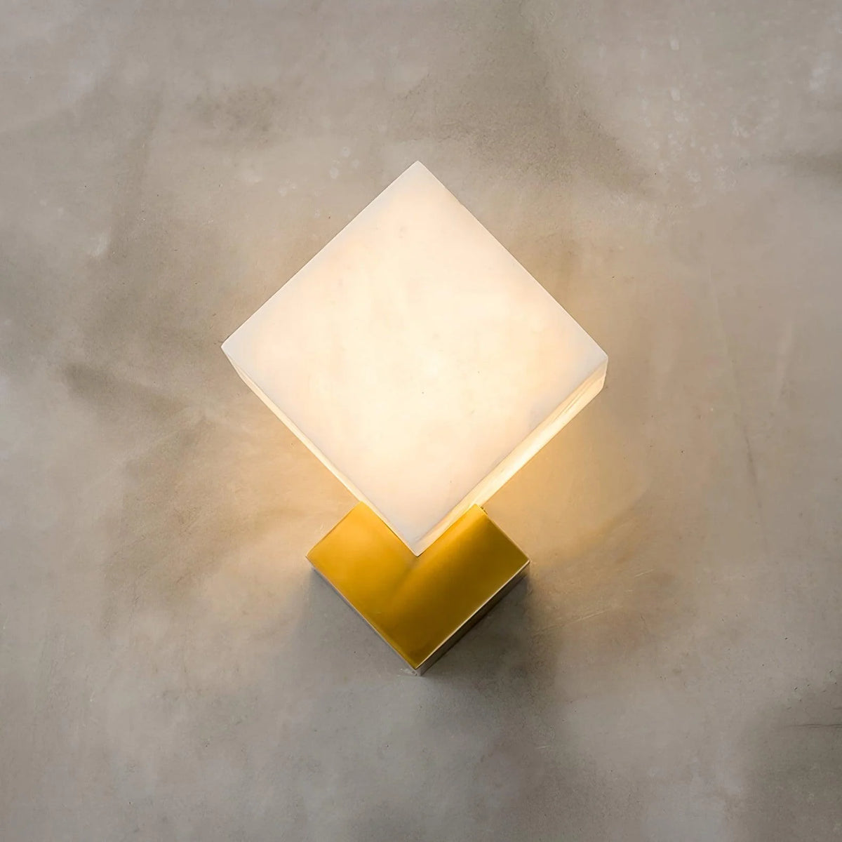Block Alabaster Wall Sconce - Pre Order