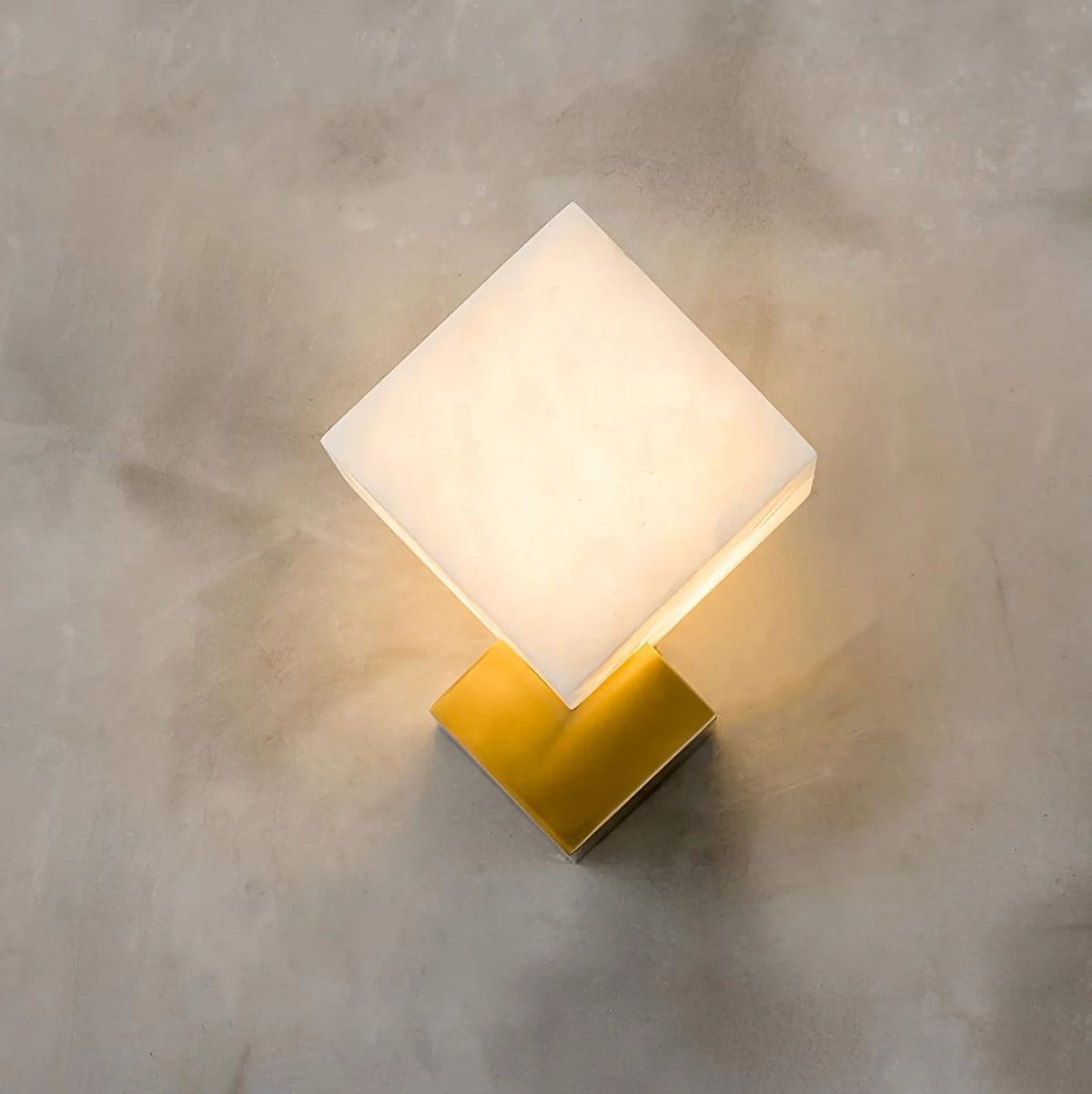 Block Alabaster Wall Sconce - Pre Order