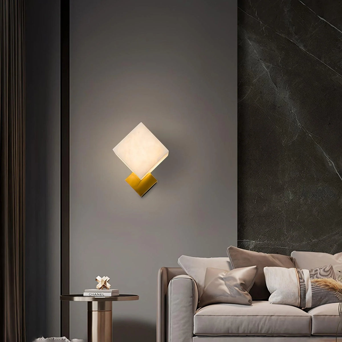 Block Alabaster Wall Sconce - Pre Order