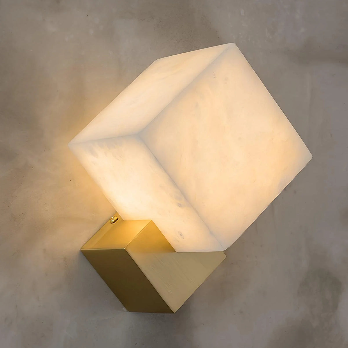 Block Alabaster Wall Sconce - Pre Order