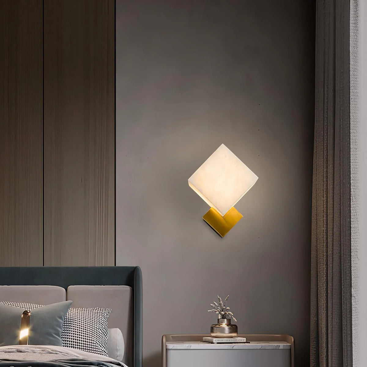 Block Alabaster Wall Sconce - Pre Order