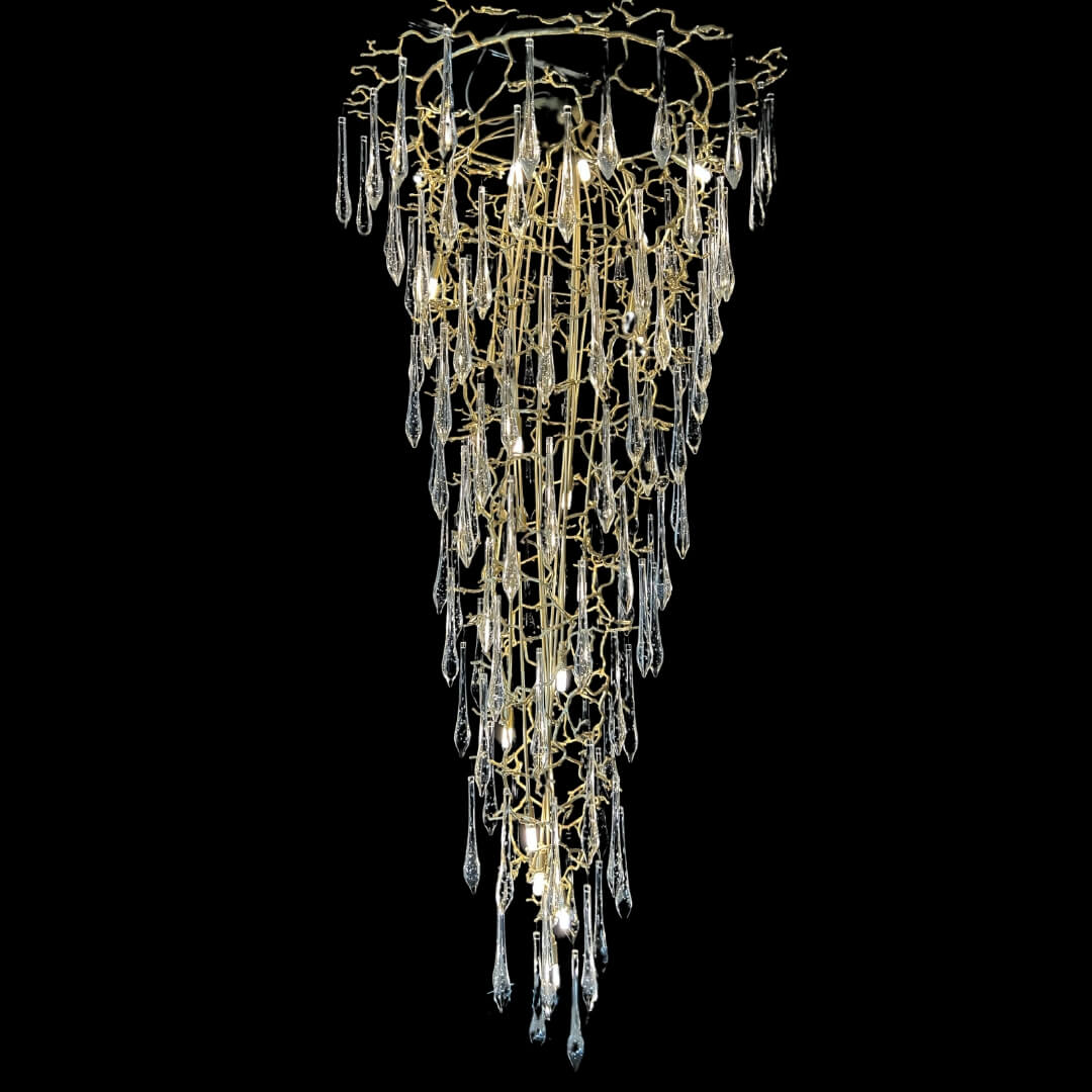 Glimmer Metal and Crystal Chandelier Light (Custom made)