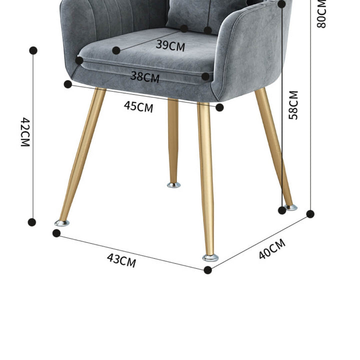 Graceful Glam custom-made chair for dressing table, elegant modern design with plush velvet upholstery