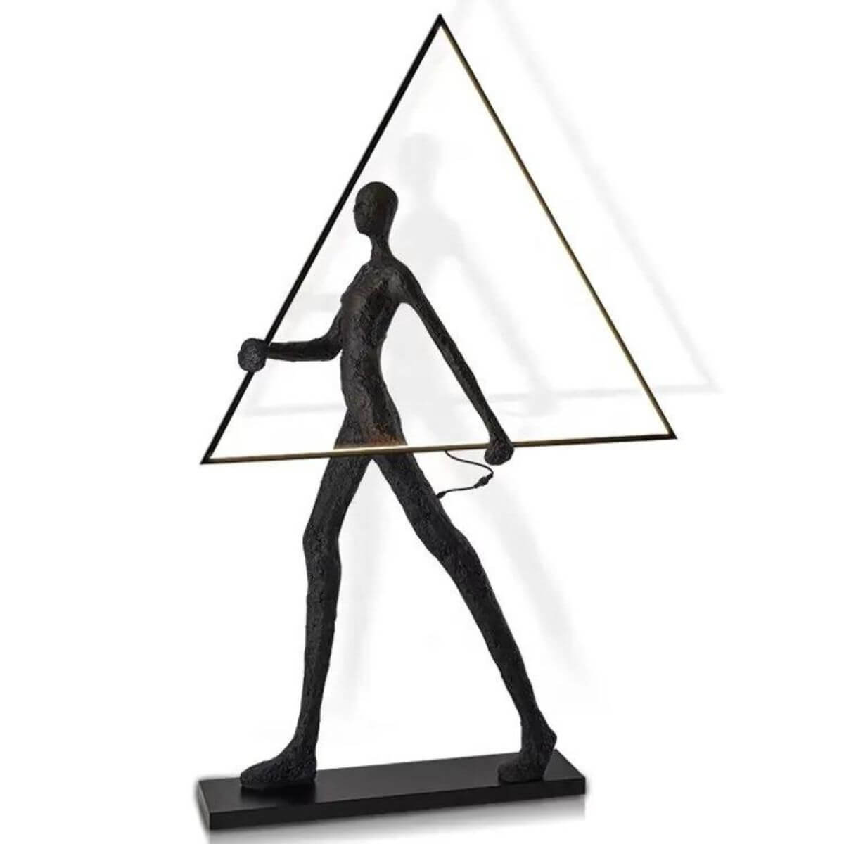 Human Statue Floor Lamp With Triangle 12