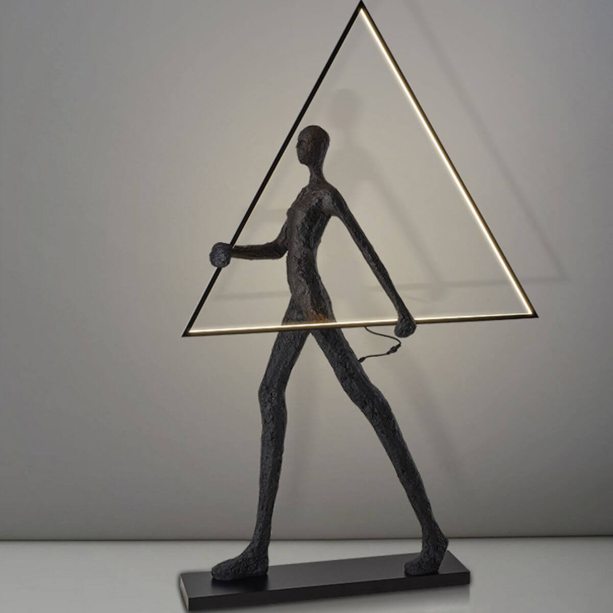 Human Statue Floor Lamp With Triangle 9