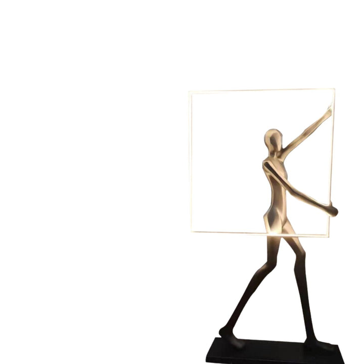 Romeo statue LED floor lamp combining artistic human sculpture with integrated LED lighting, perfect for modern interior décor