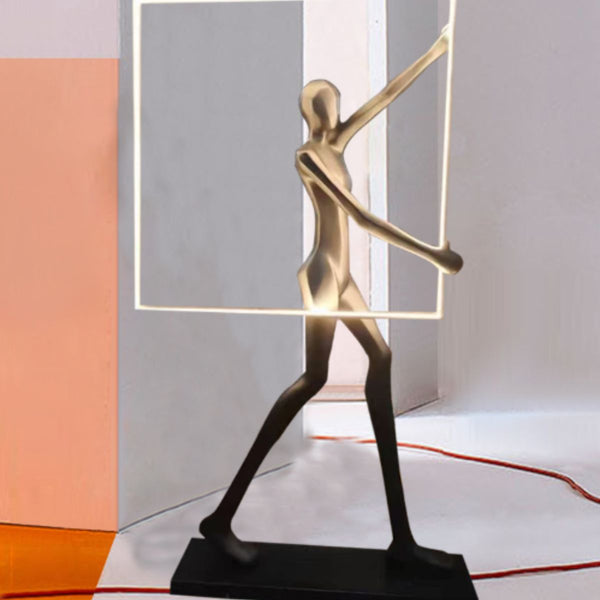 Romeo statue LED floor lamp featuring an artistic human figure design with integrated LED lighting, blending sculpture and modern illumination