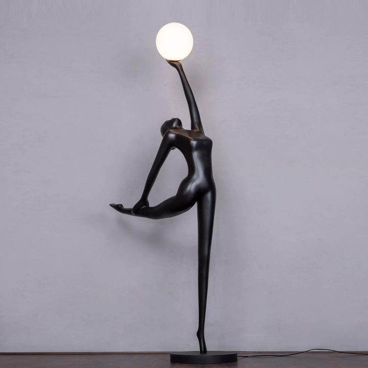 HTA033 Ballerina floor lamp showcased in a modern Australian interior, featuring a graceful silhouette and soft warm lighting