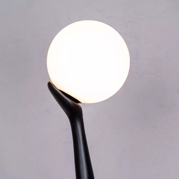 Close-up detail of HTA033 Ballerina floor lamp showcasing its sculptural design, smooth finish, and elegant craftsmanship