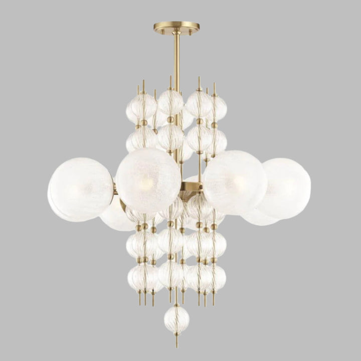 Front View of Halo Chandelier Light – Elegant Modern Ceiling Lighting Fixture