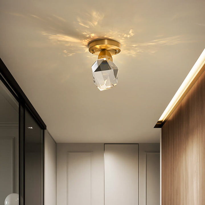 Harmony flush mount ceiling light illuminating living room with warm, elegant ambient lighting