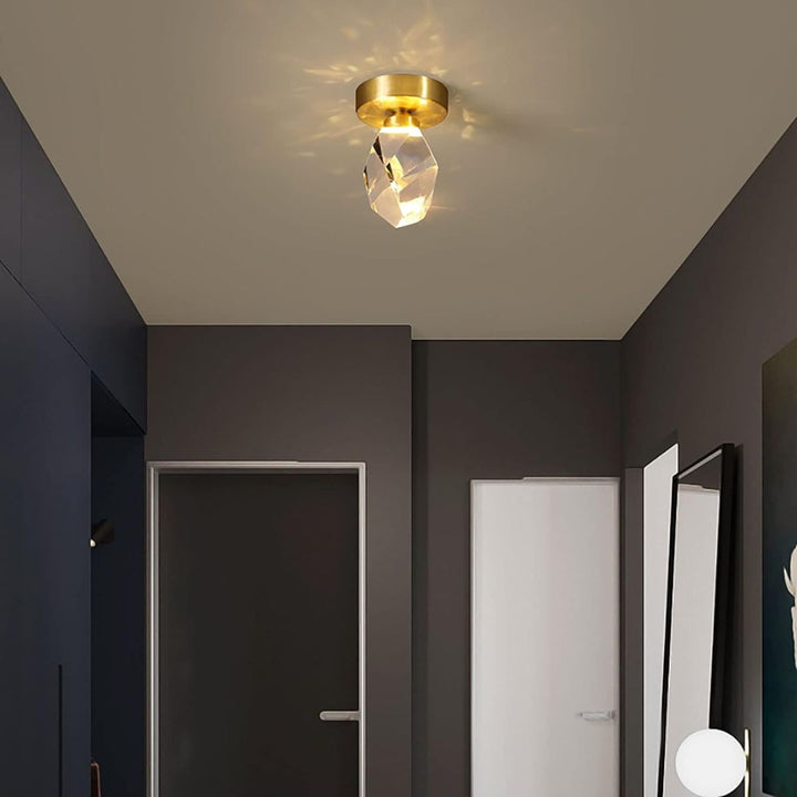Harmony single crystal pendant light with elegant design, providing focused and sparkling illumination