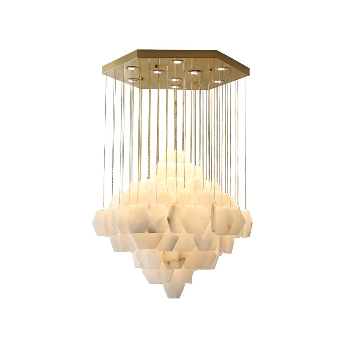 Hexa Alabaster Cascade Chandelier - Pre Order