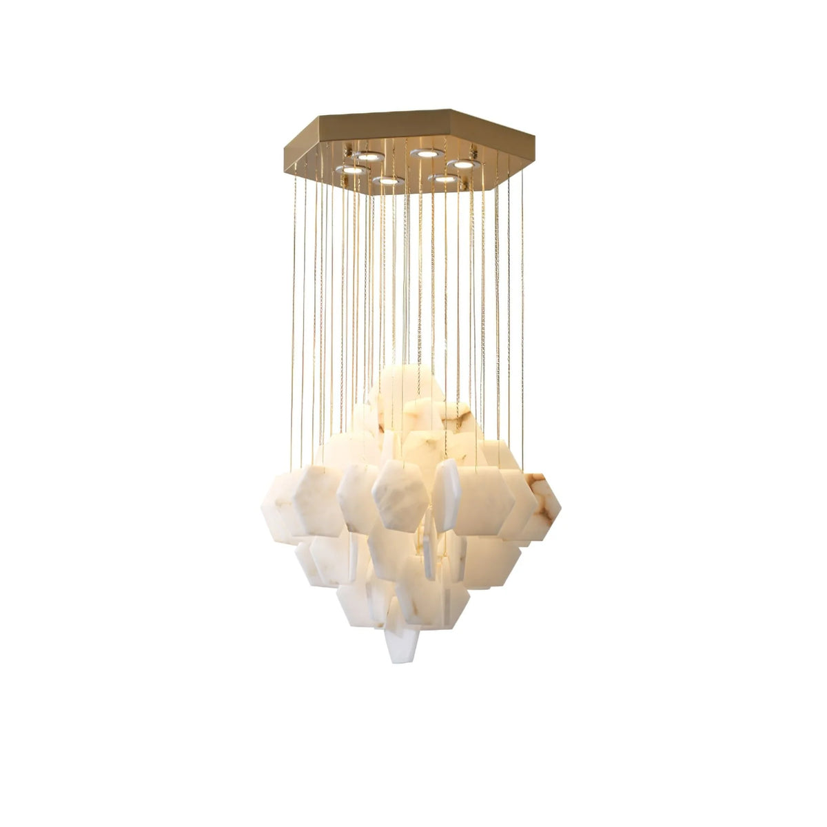 Hexa Alabaster Cascade Chandelier - Pre Order