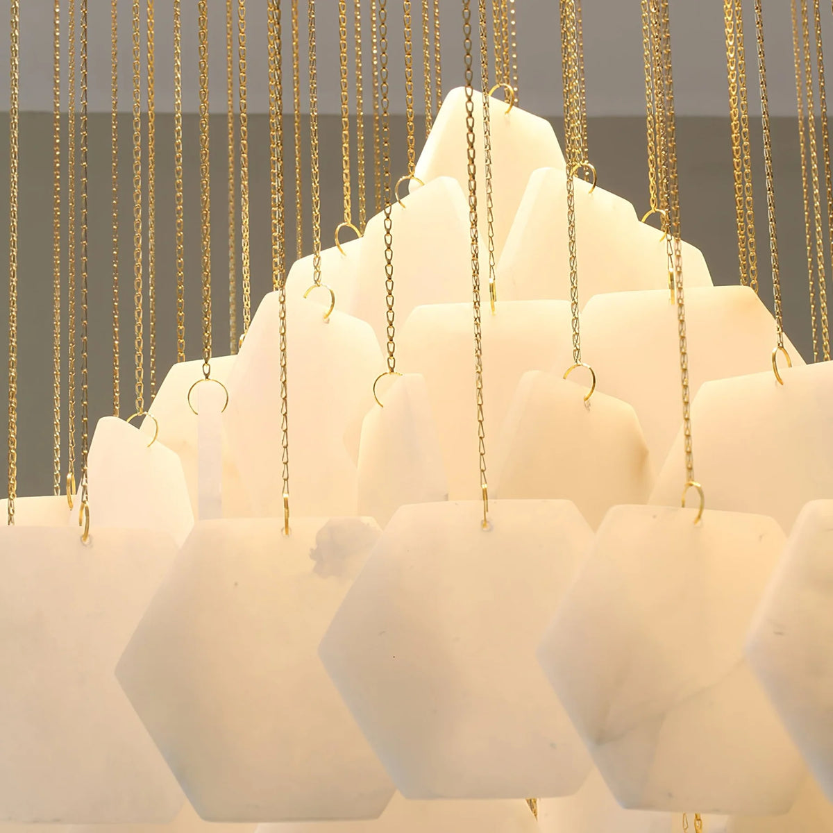 Hexa Alabaster Cascade Chandelier - Pre Order
