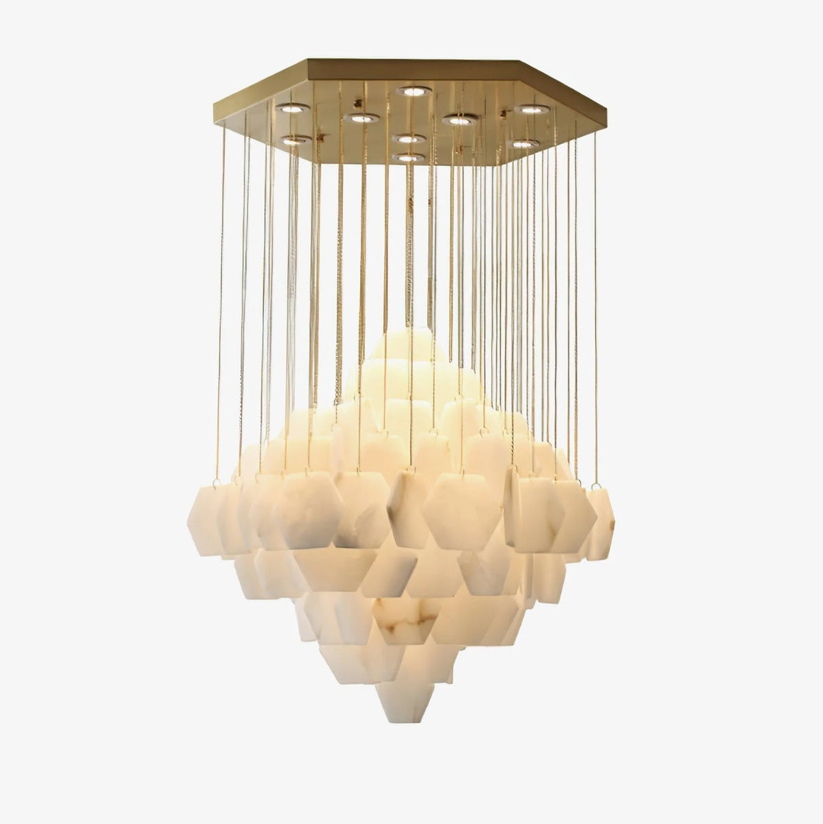 Hexa Alabaster Cascade Chandelier - Pre Order