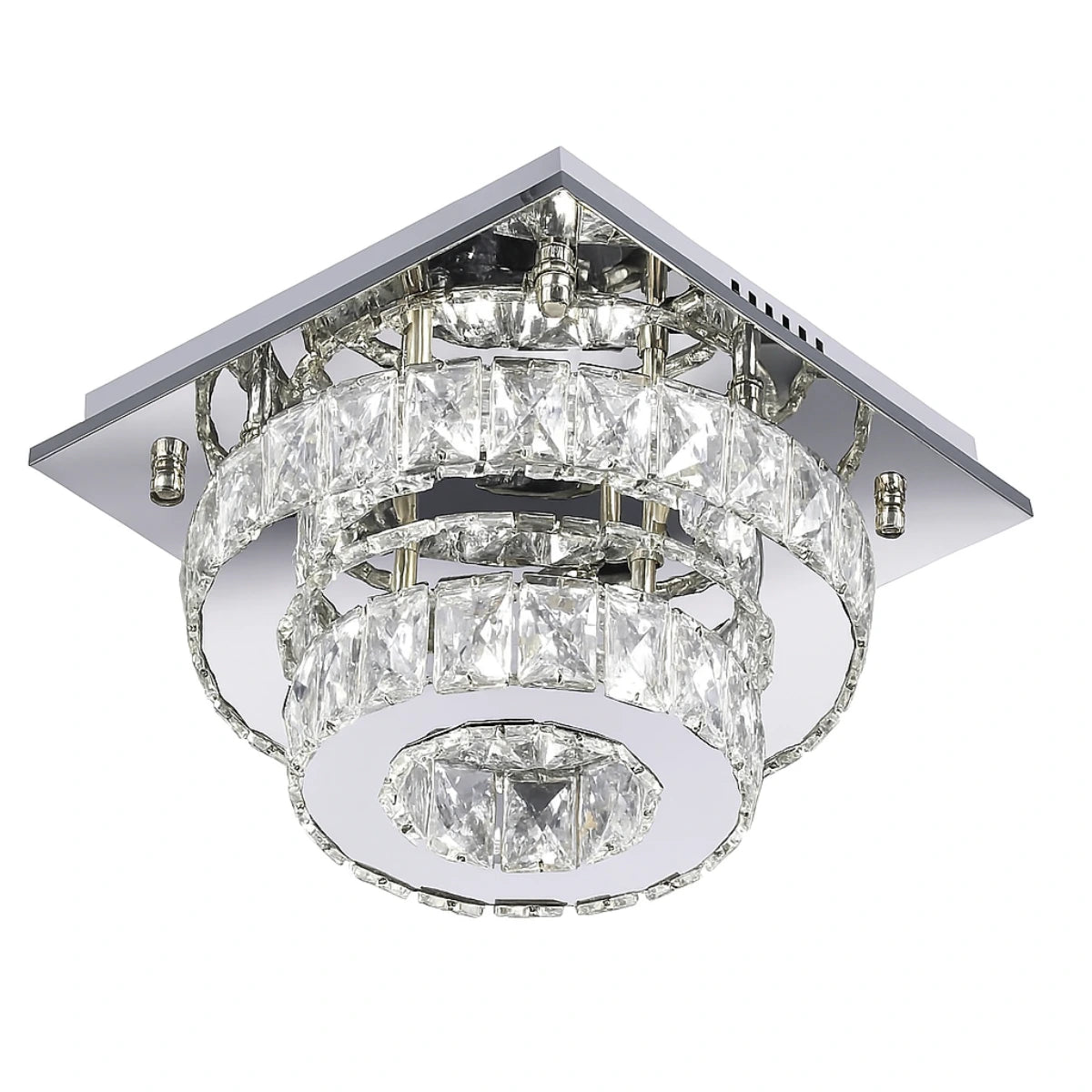 Jennifer S flush mount ceiling LED light installed in an elegant interior, providing sleek modern lighting