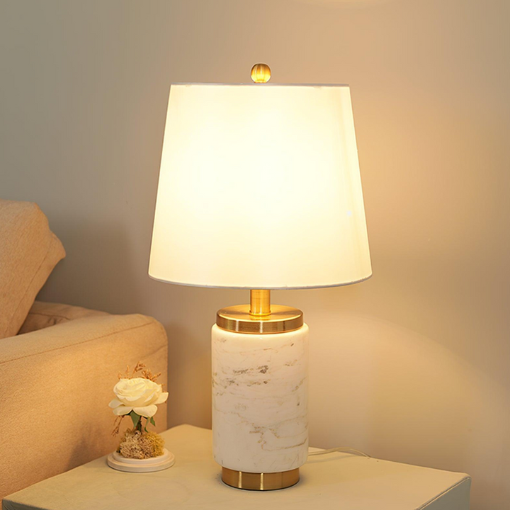 Elegant Joana bedside lamp with marble base for stylish bedroom decor