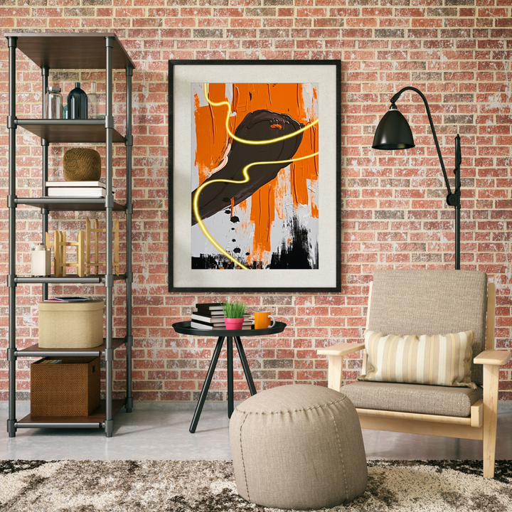 Artistic abstract wall art titled Journey for stylish interiors