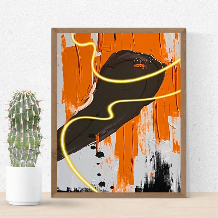 Journey abstract wall art with vibrant colors and modern design