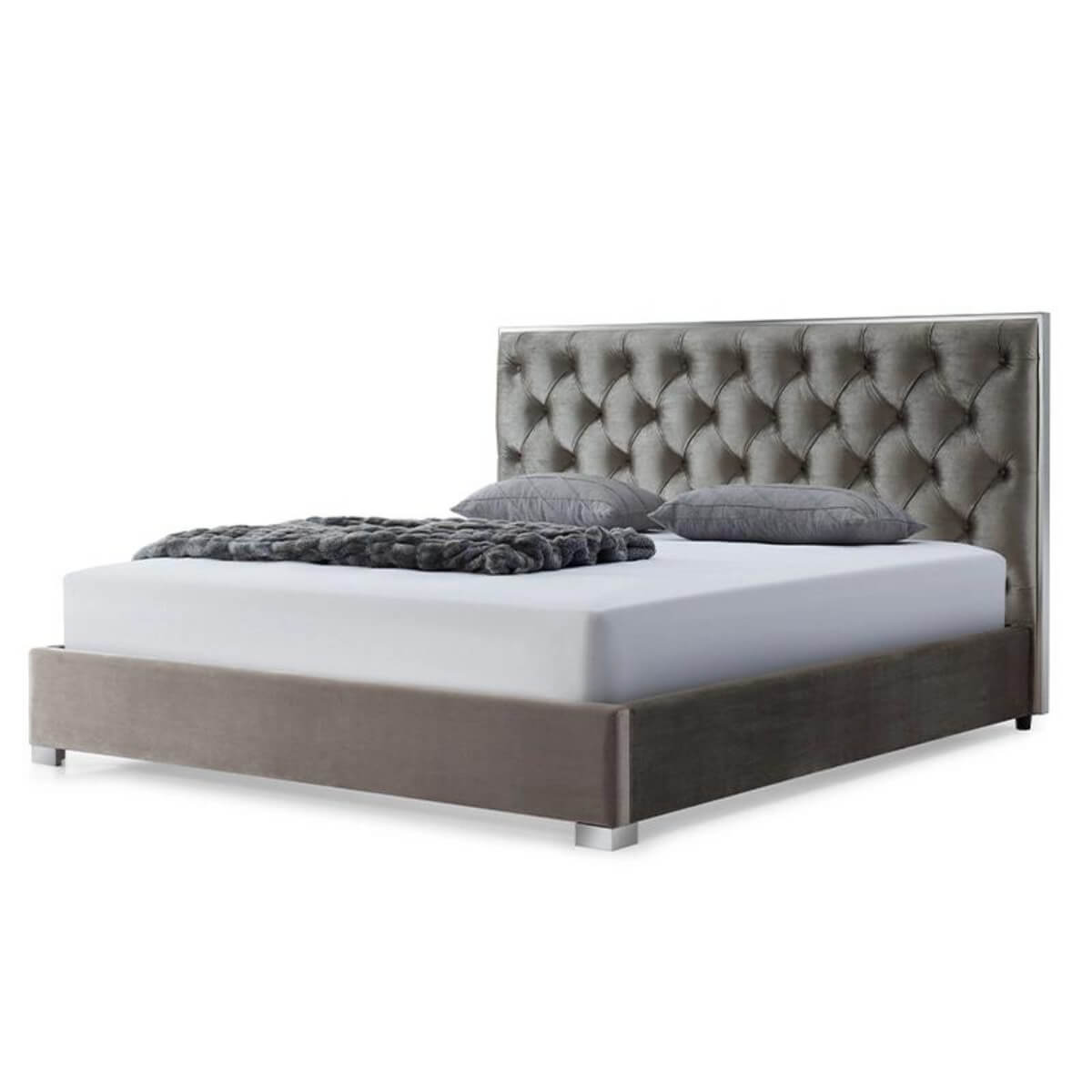 RadianceRest Luxurious Velvet Bed