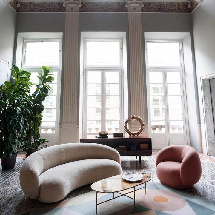 KS134 custom-made sofa from Aether Arcadia collection with plush cushions
