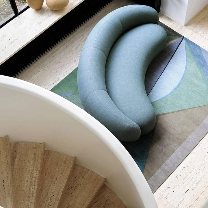 Upper view of KS134 custom-made sofa from Aether Arcadia collection in modern living room